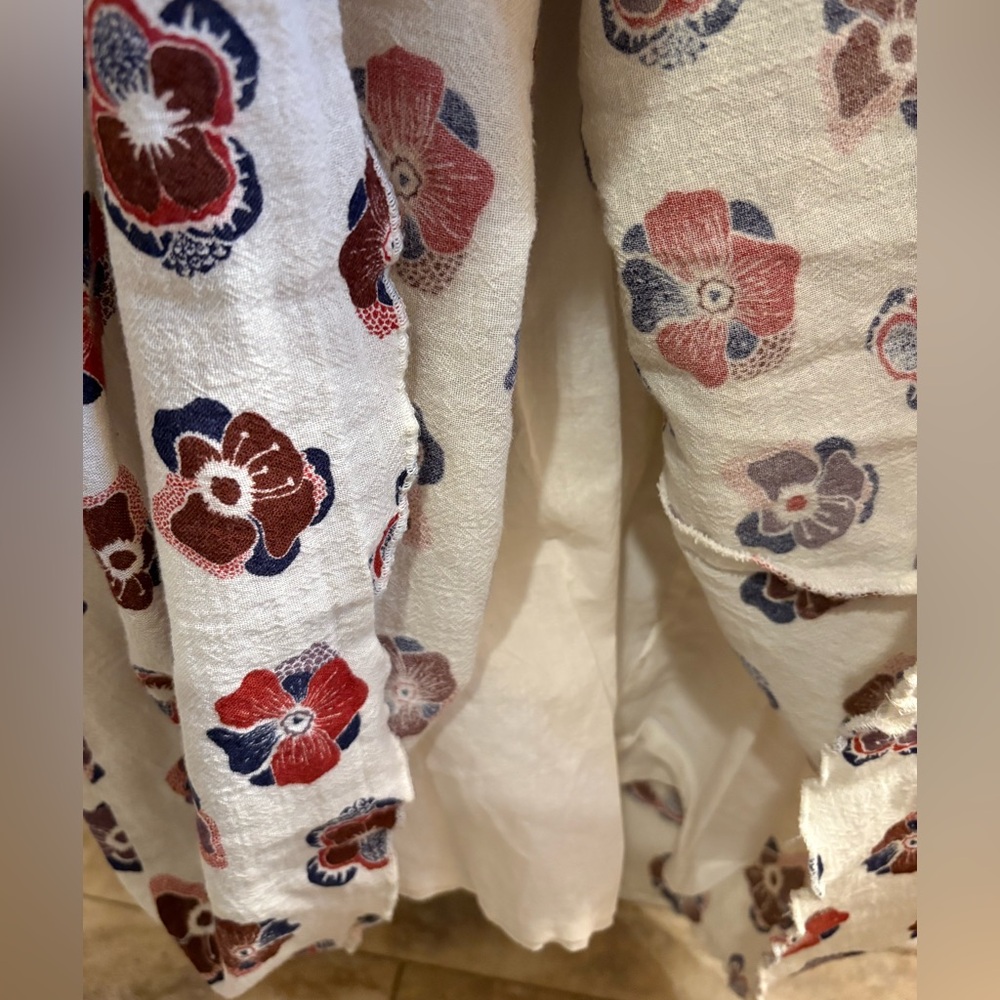 NWOT Madewell x Karen Walker Floral Fantasia Ruffled Cotton Midi Dress Women’s 6 - Picture 14 of 16